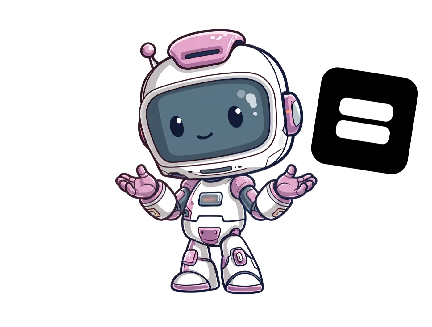 ExtraDock's ExtraBot mascot pointing at a macOS Dock replacement