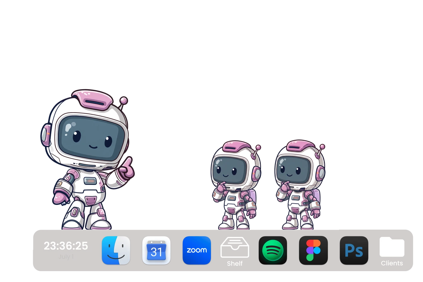 ExtraDock's ExtraBot mascot showing dock quality-of-life features