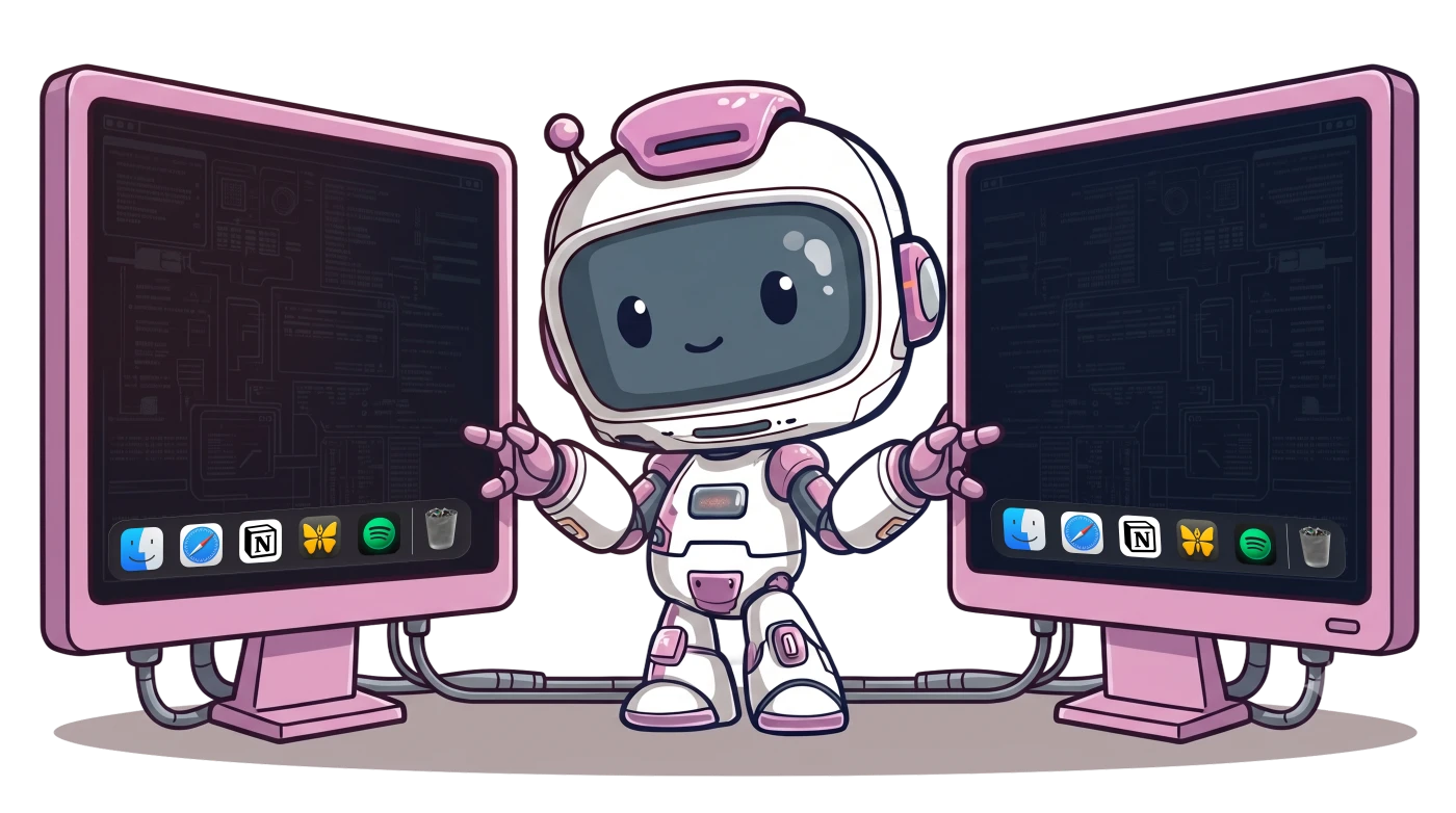 ExtraDock's ExtraBot mascot showing a dock on every screen